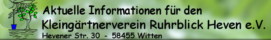 Aktuelles KGV Ruhrblick Heven e.V.